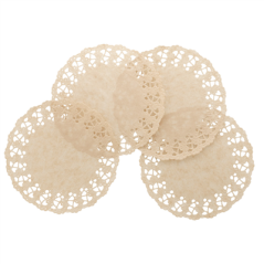Image DENTELLES RONDES AJOURÉES  40 G/M2 Ø 24 CM NATUREL KRAFT (250 UNITÉ) #3