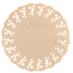 Image DENTELLES RONDES AJOURÉES  40 G/M2 Ø 30,5 CM NATUREL KRAFT (250 UNITÉ) #1