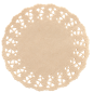 Image DENTELLES RONDES AJOURÉES  40 G/M2 Ø 30,5 CM NATUREL KRAFT (250 UNITÉ) #1