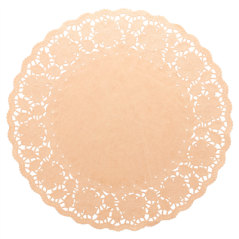 Image DENTELLES RONDES AJOURÉES  40 G/M2 Ø 42 CM NATUREL KRAFT (250 UNITÉ) #1