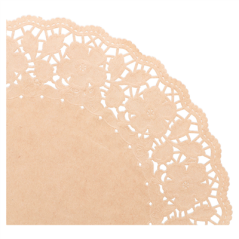 DENTELLES RONDES AJOURÉES  40 G/M2 Ø 42 CM NATUREL KRAFT (250 UNITÉ)