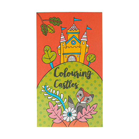 Image CAHIERS COLORIAGE "CHÂTEAUX"  100 G/M2 12,5x22 CM QUADRICHROMIE CELLULOSE (100 UNITÉ) #1