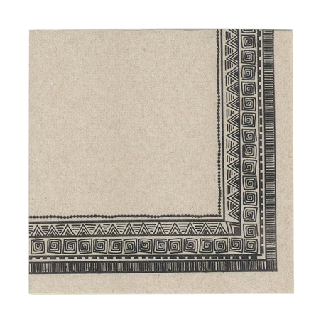 Image SERVIETTES ECOLABEL 'DOUBLE POINT - NAIROBI' 18 G/M2 40x40 CM NATUREL OUATE RECYCLÉE (1200 UNITÉ) #1