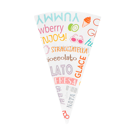 CÔNES GLACES 'PAROLE' 100 G/M2 7x11,5 CM BLANC PAPIER (3000 UNITÉ)