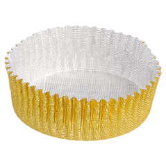 Image CAPSULES MILANO 'PETITS FOURS' Ø 3,9x1,3 CM DORE ALUMINIUM (1500 UNITÉ) #1