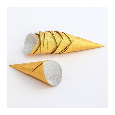 CÔNES 'PETITS FOURS'  5,8x2,2 CM DORE ALUMINIUM (3500 UNITÉ)