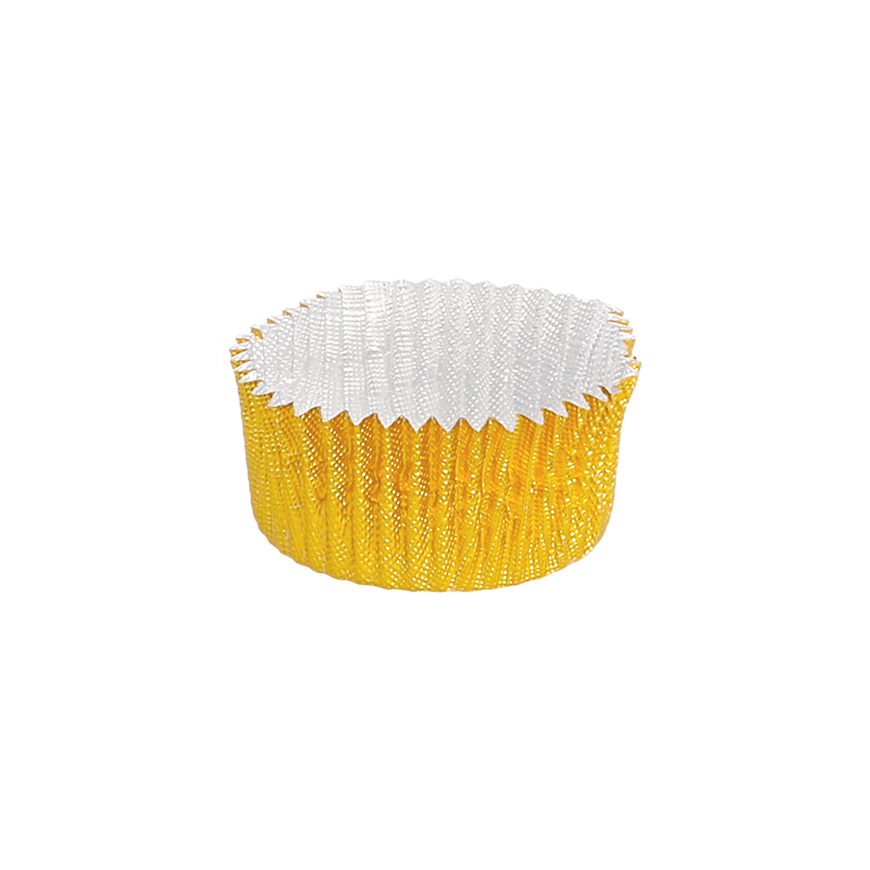 CAPSULES 'PETITS FOURS'  Ø 3,2x1,7 CM DORE ALUMINIUM (1500 UNITÉ)