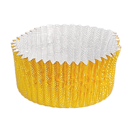 Image CAPSULES 'PETITS FOURS'  Ø 3,2x1,7 CM DORE ALUMINIUM (1500 UNITÉ) #1