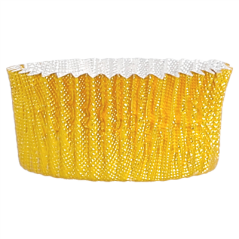 CAPSULES 'PETITS FOURS'  Ø 3,2x1,7 CM DORE ALUMINIUM (1500 UNITÉ)