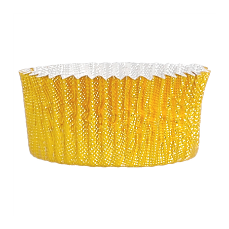 CAPSULES 'PETITS FOURS'  Ø 3,2x1,7 CM DORE ALUMINIUM (1500 UNITÉ)