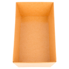 BARQUETTES 250 + 12,5 PE G/M2 13,5x7,5x3,5 CM NATUREL KRAFT (1000 UNITÉ)