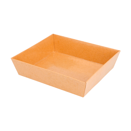 Image BARQUETTES  250 + 12,5 PE G/M2 14x13x3,5 CM NATUREL KRAFT (1000 UNITÉ) #1