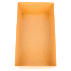 BARQUETTES 250 + 12,5 PE G/M2 15,5x8,5x3,5 CM NATUREL KRAFT (1000 UNITÉ)