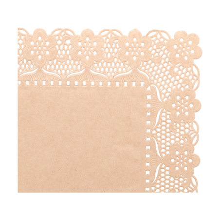 DENTELLES RECTANGULAIRES  40 G/M2 32x26 CM NATUREL KRAFT (250 UNITÉ)