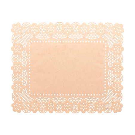 Image DENTELLES RECTANGULAIRES  40 G/M2 50x40 CM NATUREL KRAFT (250 UNITÉ) #1