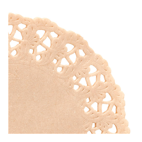 DENTELLES RONDES AJOURÉES  40 G/M2 Ø 19 CM NATUREL KRAFT (250 UNITÉ)