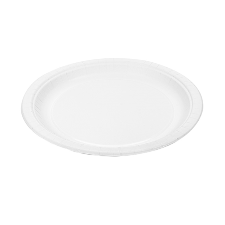 Image ASSIETTES RONDES  320 G/M2 Ø 23 CM BLANC CARTON (400 UNITÉ) #1