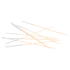 Image PIQUES LONGUES  Ø 0,25x23 CM ARGENTE BAMBOU (100 UNITÉ) #3