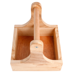 Image BOÎTE PRÉSENTATION AVEC ANSE  15x15,3x15 CM NATUREL BOIS (1 UNITÉ) #3