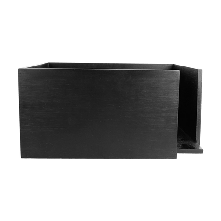 DISTRIBUTEUR SERVIETTES  21x21x10 CM NOIR BAMBOU (1 UNITÉ)