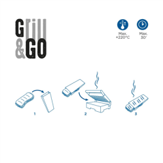 SACHETS 'GRILL&GO' 40 GR/M2 14+7x22 CM BLANC CELLULOSE (500 UNITÉ)