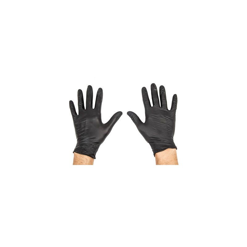 GANTS  SIZE: M NOIR NITRILE (100 UNITÉ)