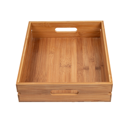 BOÎTE PORTABLE  32,5x26,5x7 CM NATUREL BAMBOU (1 UNITÉ)