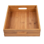 Image BOÎTE PORTABLE  32,5x26,5x7 CM NATUREL BAMBOU (1 UNITÉ) #2
