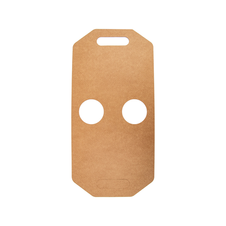 PORTE-GOBELETS, 2 GOBELETS  275 G/M2 46,5x22,5 CM NATUREL KRAFT (400 UNITÉ)