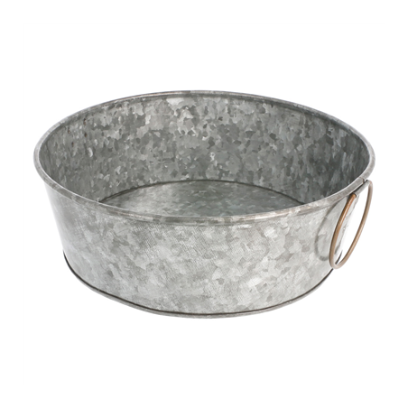 Image PLATEAU ROND  Ø 23x8 CM GALVANISÉ ACIER (1 UNITÉ) #1