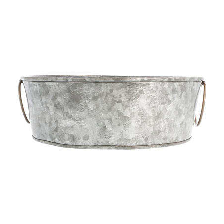 PLATEAU ROND  Ø 23x8 CM GALVANISÉ ACIER (1 UNITÉ)