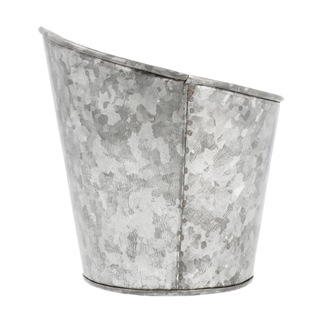 MINI GOBELET À FRITES TRONQUÉ  Ø 12,7x13,5 CM GALVANISÉ ACIER (12 UNITÉ)