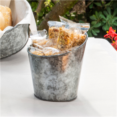 Image MINI GOBELET À FRITES TRONQUÉ  Ø 12,7x13,5 CM GALVANISÉ ACIER (12 UNITÉ) #4