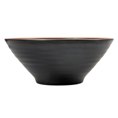 BOLS 'ASAMI WARE' 850 ML Ø18,4x7,5 CM NOIR MÉLAMINE (12 UNITÉ)