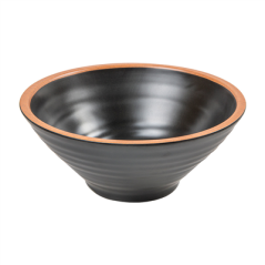 Image BOLS 'ASAMI WARE' 1100 ML Ø20,3x8,5 CM NOIR MÉLAMINE (12 UNITÉ) #1