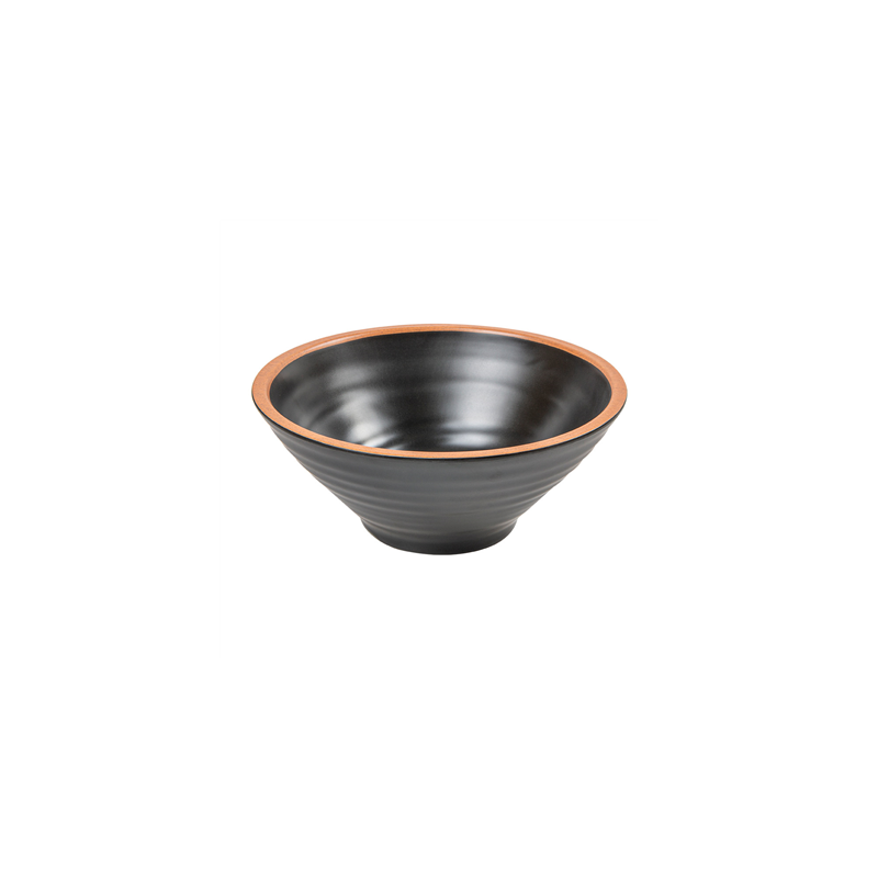 BOLS 'ASAMI WARE' 1100 ML Ø20,3x8,5 CM NOIR MÉLAMINE (12 UNITÉ)