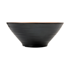 BOLS 'ASAMI WARE' 1100 ML Ø20,3x8,5 CM NOIR MÉLAMINE (12 UNITÉ)