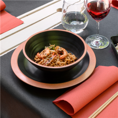 Image BOLS 'ASAMI WARE' 1100 ML Ø20,3x8,5 CM NOIR MÉLAMINE (12 UNITÉ) #4