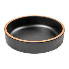 Image ASSIETTES CREUSES 'ASAMI WARE' 450 ML Ø15,3x4,3 CM NOIR MÉLAMINE (12 UNITÉ) #1