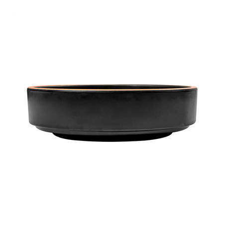 ASSIETTES CREUSES 'ASAMI WARE' 450 ML Ø15,3x4,3 CM NOIR MÉLAMINE (12 UNITÉ)