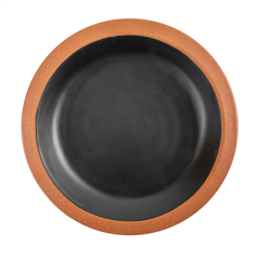 Image ASSIETTES 'ASAMI WARE' 550 ML Ø22,9x3 CM NOIR MÉLAMINE (12 UNITÉ) #1