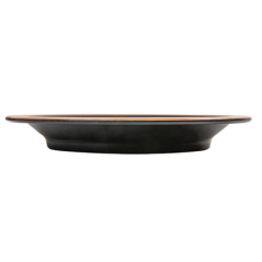 ASSIETTES 'ASAMI WARE' 650 ML Ø25,4x3,4 CM NOIR MÉLAMINE (12 UNITÉ)