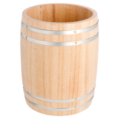 Image MINI BARIL  Ø11,5x13,8 CM NATUREL BOIS (1 UNITÉ) #1