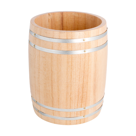 Image MINI BARIL  Ø11,5x13,8 CM NATUREL BOIS (1 UNITÉ) #1