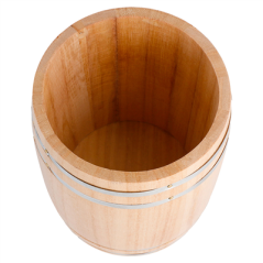 Image MINI BARIL  Ø11,5x13,8 CM NATUREL BOIS (1 UNITÉ) #3
