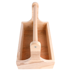 Image BOÎTE PRÉSENTATION AVEC ANSE  25x15,3x18 CM NATUREL BOIS (1 UNITÉ) #3