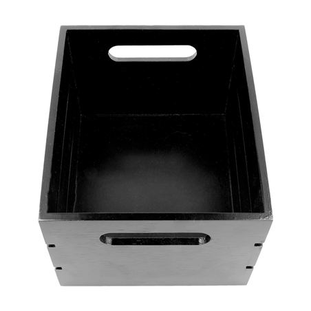 CAISSE PRESENTOIR  19x16x12 CM NOIR BAMBOU (1 UNITÉ)