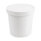 Image RÉCIPIENTS + COUVERCLES 780 ML - 26 oz 330 + 18 PE G/M2 Ø11,7/9,2x11 CM BLANC CARTON (250 UNITÉ) #1