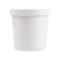 Image RÉCIPIENTS + COUVERCLES 780 ML - 26 oz 330 + 18 PE G/M2 Ø11,7/9,2x11 CM BLANC CARTON (250 UNITÉ) #2