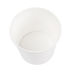 Image RÉCIPIENTS + COUVERCLES 780 ML - 26 oz 330 + 18 PE G/M2 Ø11,7/9,2x11 CM BLANC CARTON (250 UNITÉ) #3
